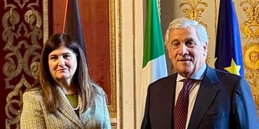 شاهين تبحث مع وزير الخارجية الإيطالي مستجدات الأوضاع في غزة ومسار السلام